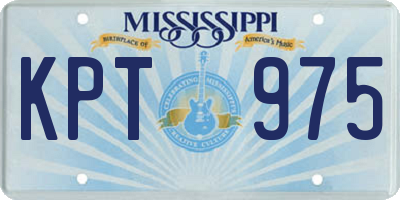 MS license plate KPT975