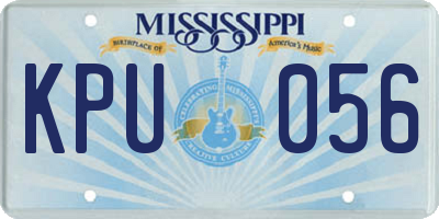MS license plate KPU056