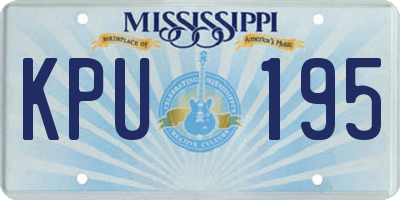 MS license plate KPU195