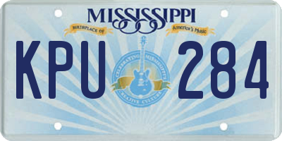 MS license plate KPU284