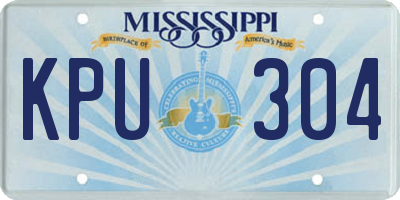 MS license plate KPU304