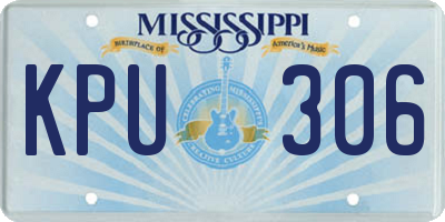 MS license plate KPU306