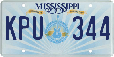 MS license plate KPU344