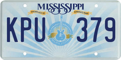 MS license plate KPU379