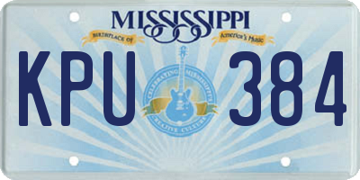 MS license plate KPU384