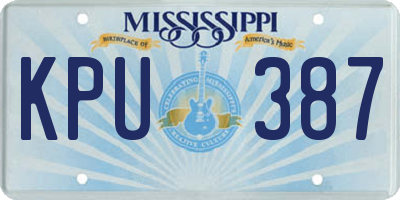MS license plate KPU387