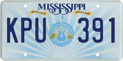 MS license plate KPU391