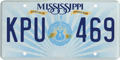 MS license plate KPU469