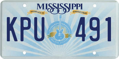 MS license plate KPU491