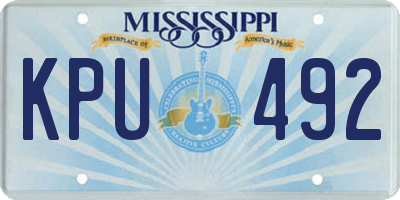 MS license plate KPU492