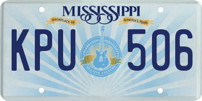 MS license plate KPU506