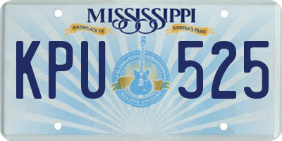 MS license plate KPU525
