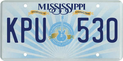 MS license plate KPU530