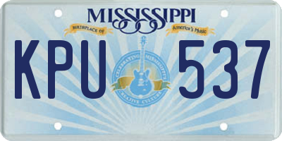 MS license plate KPU537