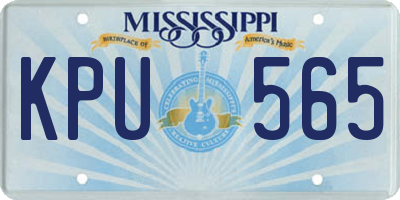 MS license plate KPU565