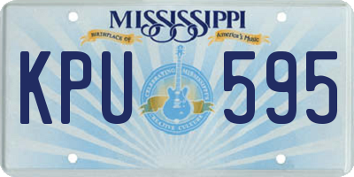 MS license plate KPU595