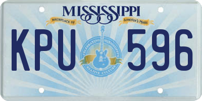 MS license plate KPU596