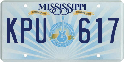 MS license plate KPU617