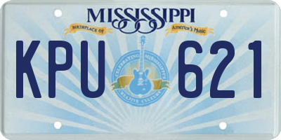 MS license plate KPU621