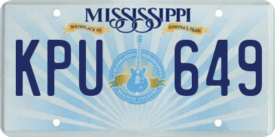 MS license plate KPU649