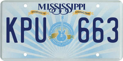 MS license plate KPU663