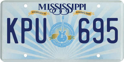 MS license plate KPU695