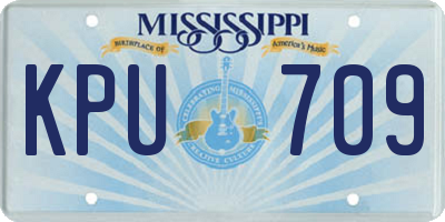 MS license plate KPU709