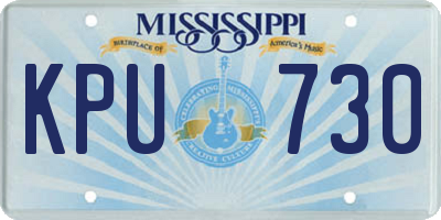 MS license plate KPU730