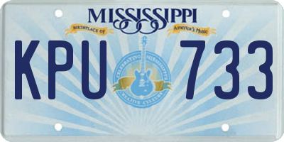 MS license plate KPU733