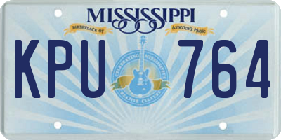 MS license plate KPU764