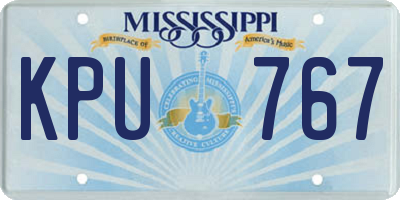 MS license plate KPU767