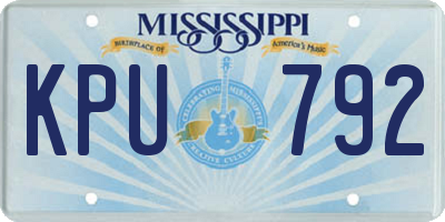 MS license plate KPU792