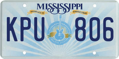 MS license plate KPU806