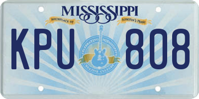 MS license plate KPU808