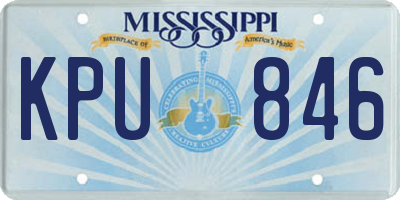 MS license plate KPU846