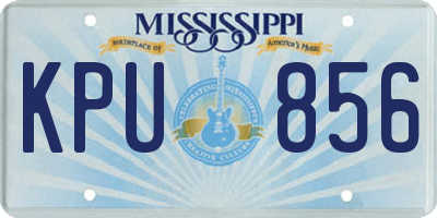 MS license plate KPU856