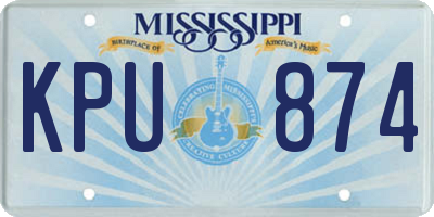 MS license plate KPU874