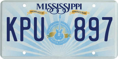 MS license plate KPU897