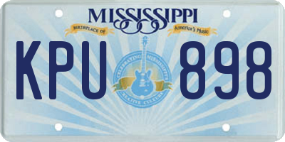 MS license plate KPU898