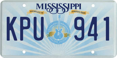 MS license plate KPU941