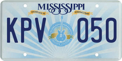 MS license plate KPV050