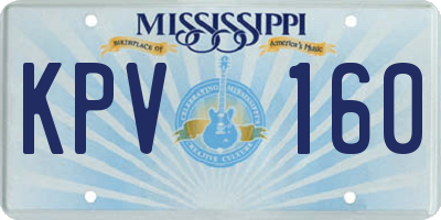 MS license plate KPV160