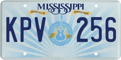 MS license plate KPV256