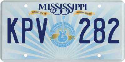 MS license plate KPV282