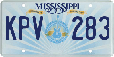 MS license plate KPV283