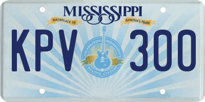 MS license plate KPV300