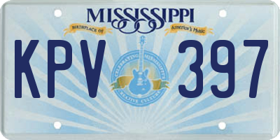 MS license plate KPV397