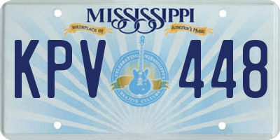 MS license plate KPV448