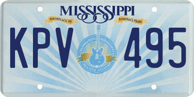 MS license plate KPV495