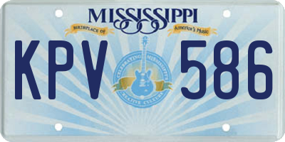MS license plate KPV586